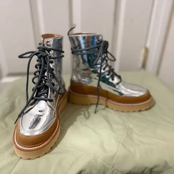 NEW ULLA JOHNSON etna boot in platinum - Picture 6 of 12